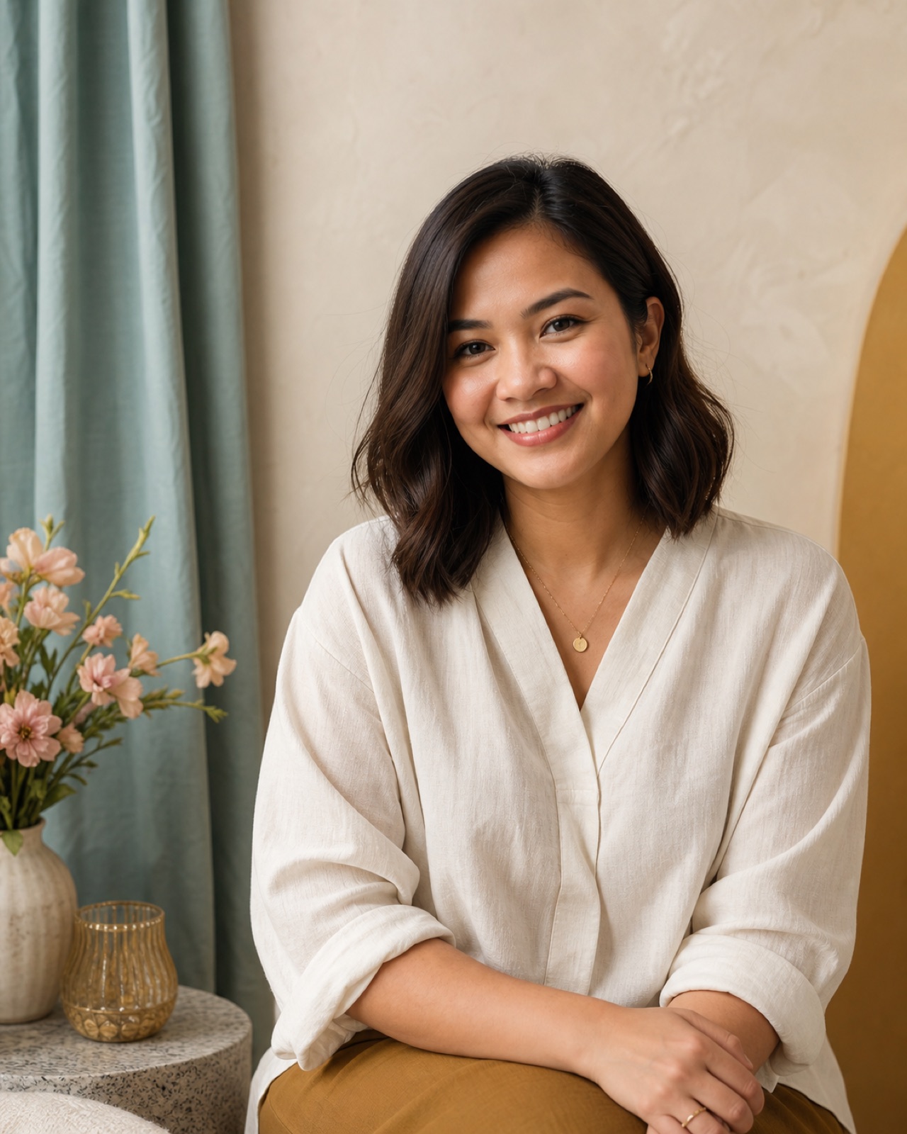 A welcoming portrait representing Kris Joy Filoteo, founder of Hello Fely